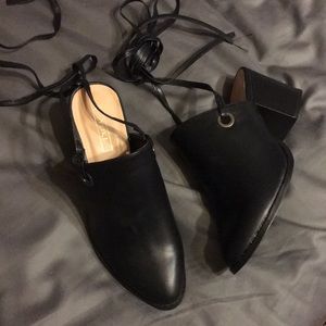 Lace Up Mules